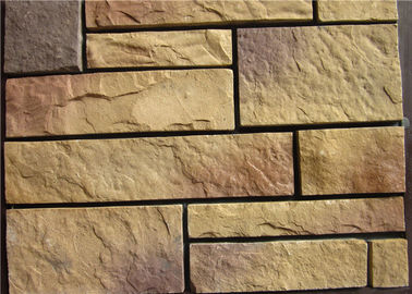 Камень стены светлого Фаукс текстуры красочного искусственный с богатым первоначальным вкусом